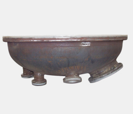 Steel lining PE end socket