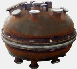Steel lining PE end socket